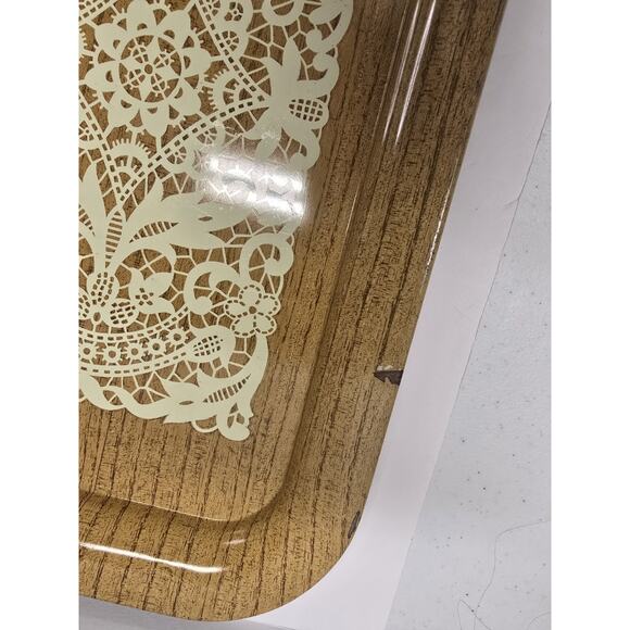 Vintage MCM Metal TV/Lap Trays , Set Of 4 Flower Power RETRO - Picture 7 of 13